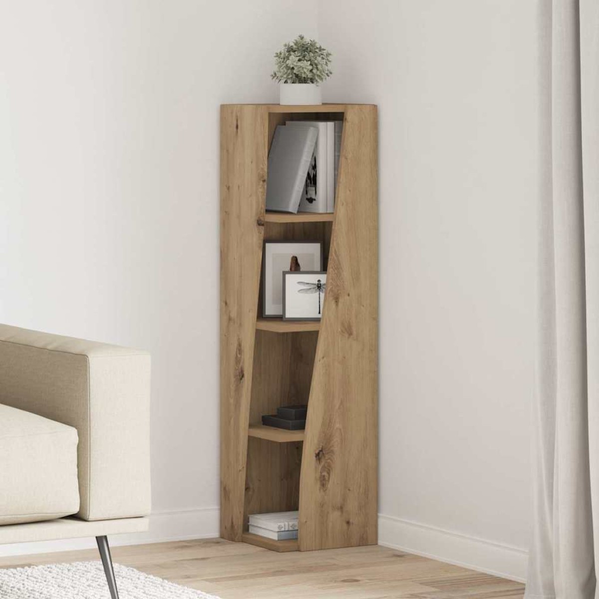 vidaXL Γωνιακό Ντουλάπι 27,5x27x102εκ Επεξεργασμένο Ξύλο Artisan Oak