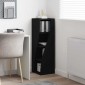 vidaXL Γωνιακό Ντουλάπι 32x32x102εκ Επεξεργασμένο Ξύλο Μαύρο