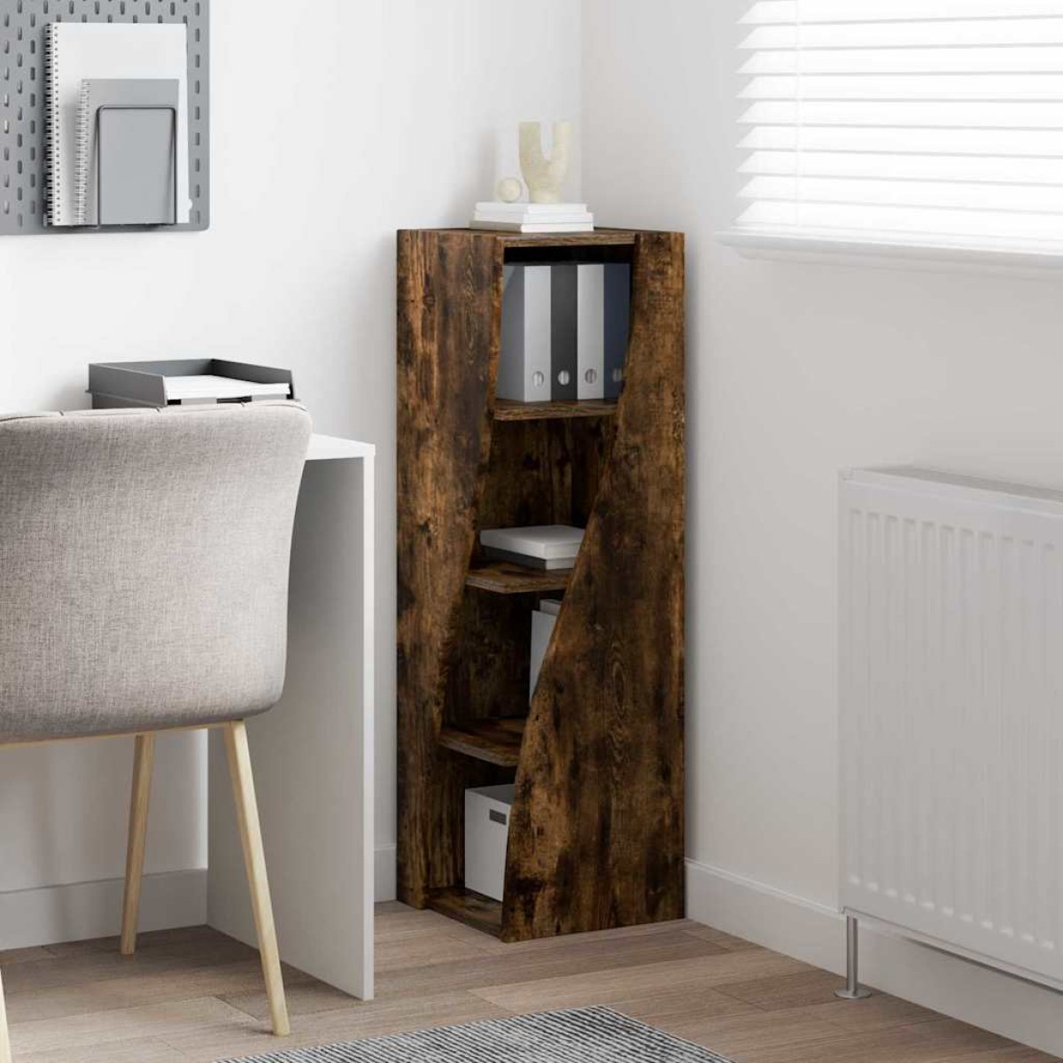 vidaXL Γωνιακό Ντουλάπι 32x32x102εκ Επεξεργασμένο Ξύλο Καπνιστό Δρύς
