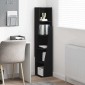 vidaXL Γωνιακό Ντουλάπι 27,5x27x140εκ Επεξεργασμένο Ξύλο Μαύρο