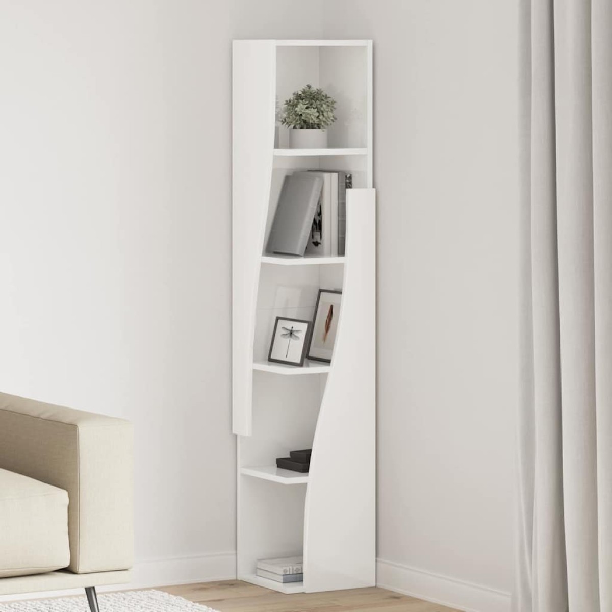 vidaXL Γωνιακό Ντουλάπι 27,5x27x140εκ Επεξεργασμένο Ξύλο