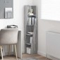 vidaXL Γωνιακό Ντουλάπι 27,5x27x140εκ Επεξεργασμένο Ξύλο Γκρίζο Σονομα