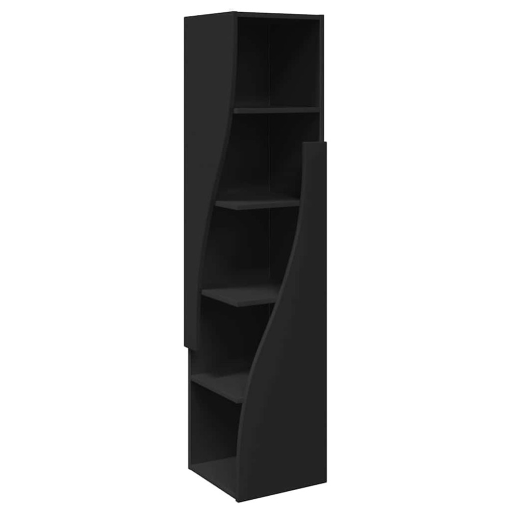 vidaXL Γωνιακό Ντουλάπι 32x32x140εκ Επεξεργασμένο Ξύλο Μαύρο