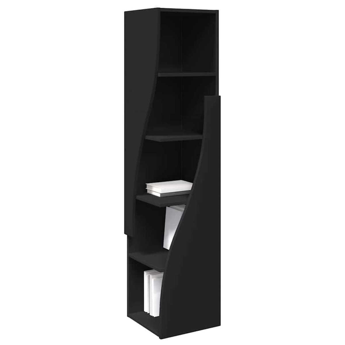 vidaXL Γωνιακό Ντουλάπι 32x32x140εκ Επεξεργασμένο Ξύλο Μαύρο