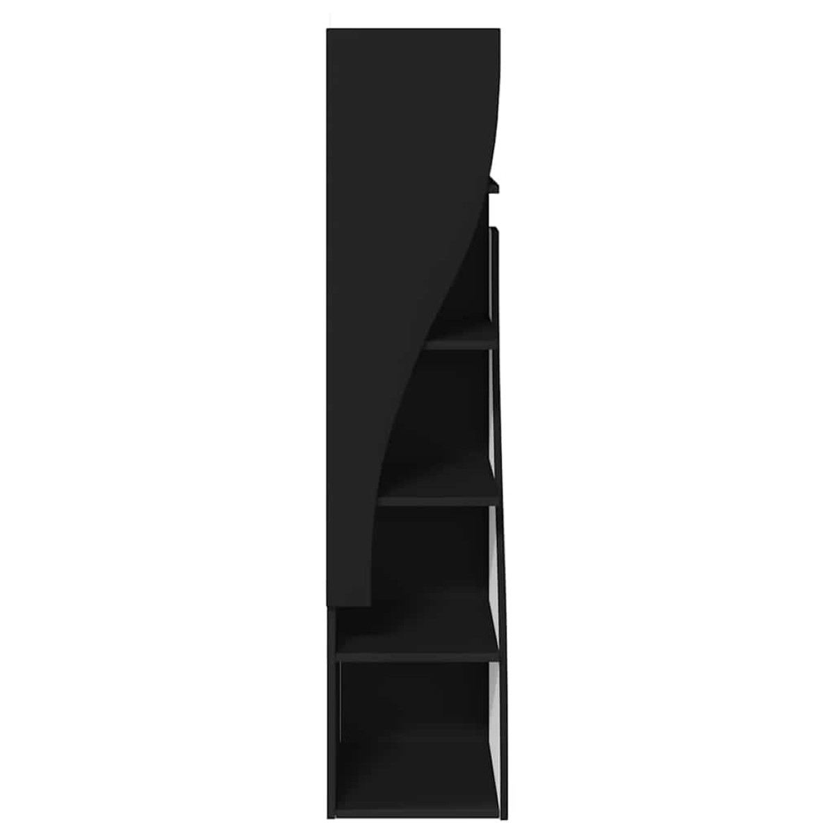vidaXL Γωνιακό Ντουλάπι 32x32x140εκ Επεξεργασμένο Ξύλο Μαύρο
