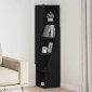 vidaXL Γωνιακό Ντουλάπι 32x32x140εκ Επεξεργασμένο Ξύλο Μαύρο
