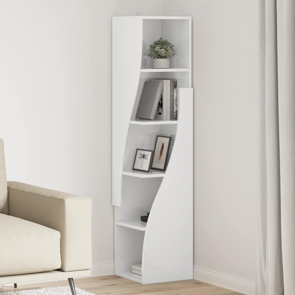 vidaXL Γωνιακό Ντουλάπι 32x32x140εκ Επεξεργασμένο Ξύλο