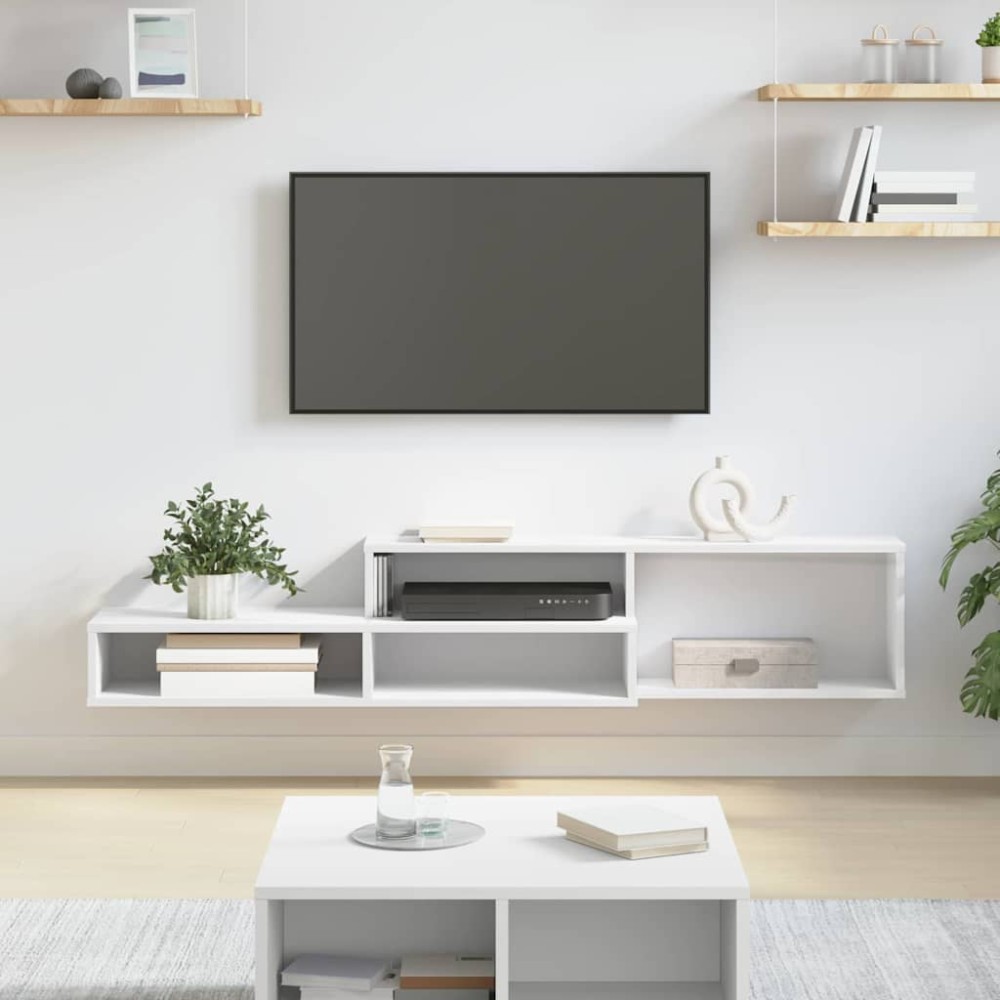 vidaXL ΡάφιΤηλεόρασηςΤοίχου 150x25x28,5εκ Επεξεργασμένο Ξύλο