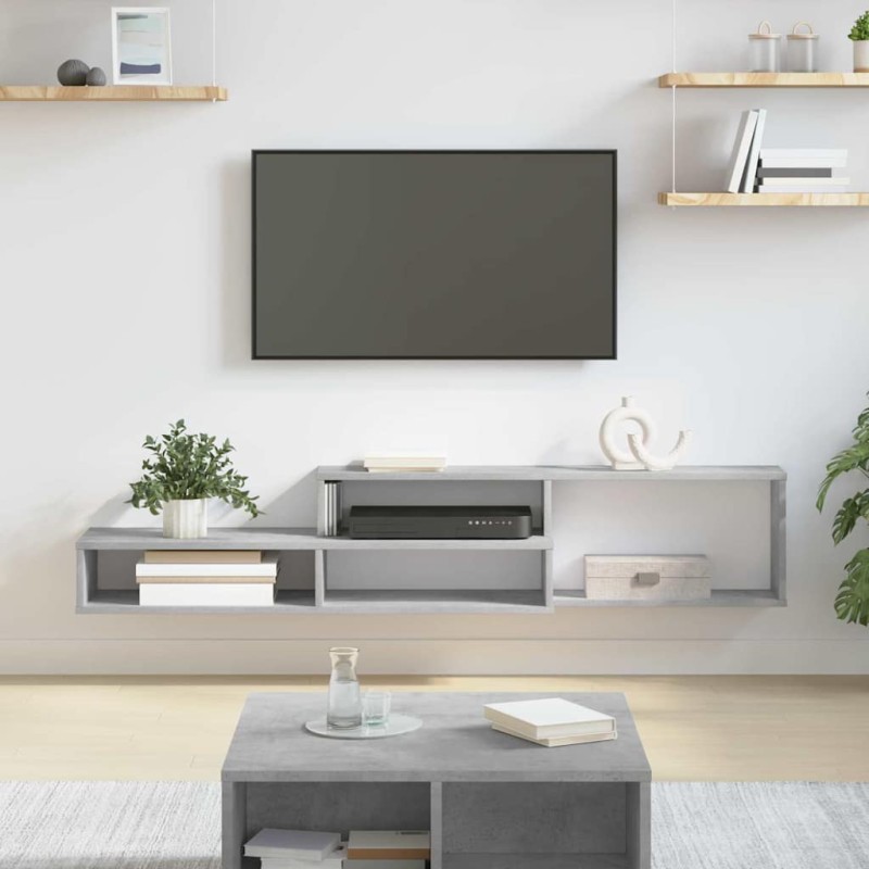 vidaXL ΡάφιΤηλεόρασηςΤοίχου 150x25x28,5εκ Επεξεργασμένο Ξύλο