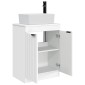 vidaXL Καθρέφτης μπάνιου με νιπτήρα Λευκό 54 x 35 x 83 εκ