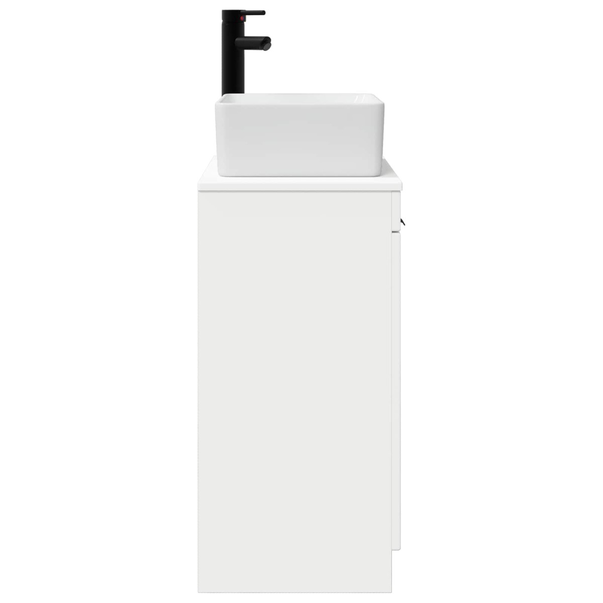 vidaXL Καθρέφτης μπάνιου με νιπτήρα Λευκό 54 x 35 x 83 εκ