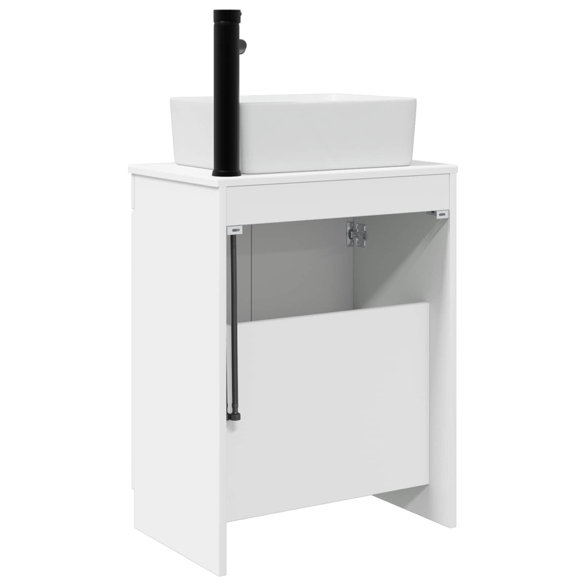 vidaXL Καθρέφτης μπάνιου με νιπτήρα Λευκό 54 x 35 x 83 εκ
