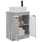 vidaXL Καθρέφτης μπάνιου με νιπτήρα Γκρι Sonoma 54 x 35 x 83 εκ
