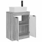 vidaXL Καθρέφτης μπάνιου με νιπτήρα Γκρι Sonoma 54 x 35 x 83 εκ