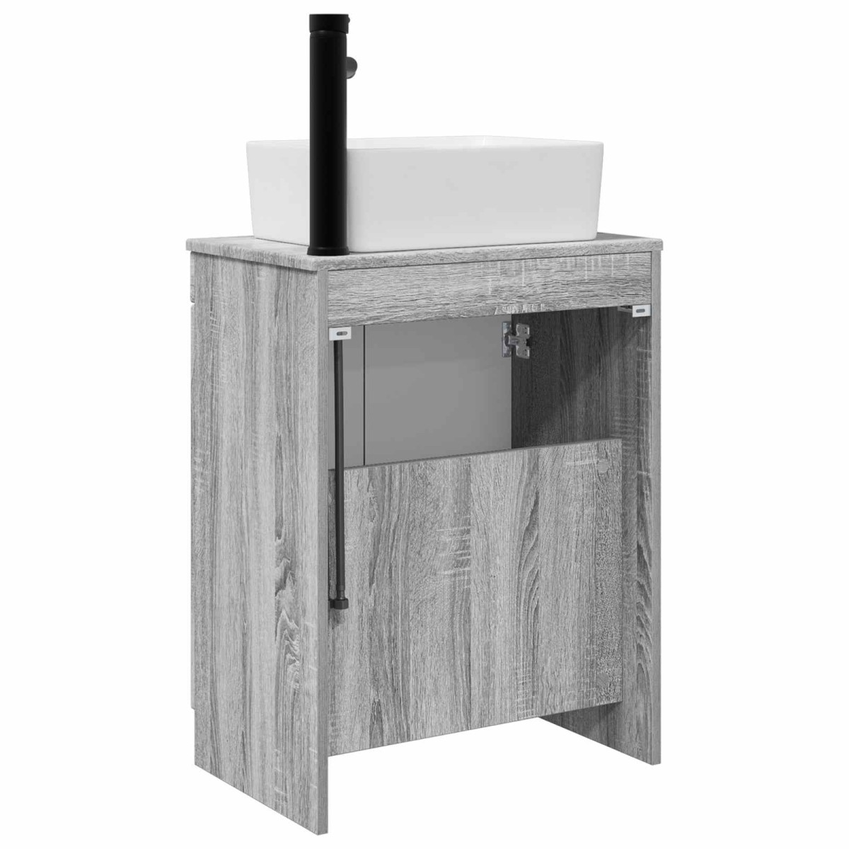 vidaXL Καθρέφτης μπάνιου με νιπτήρα Γκρι Sonoma 54 x 35 x 83 εκ