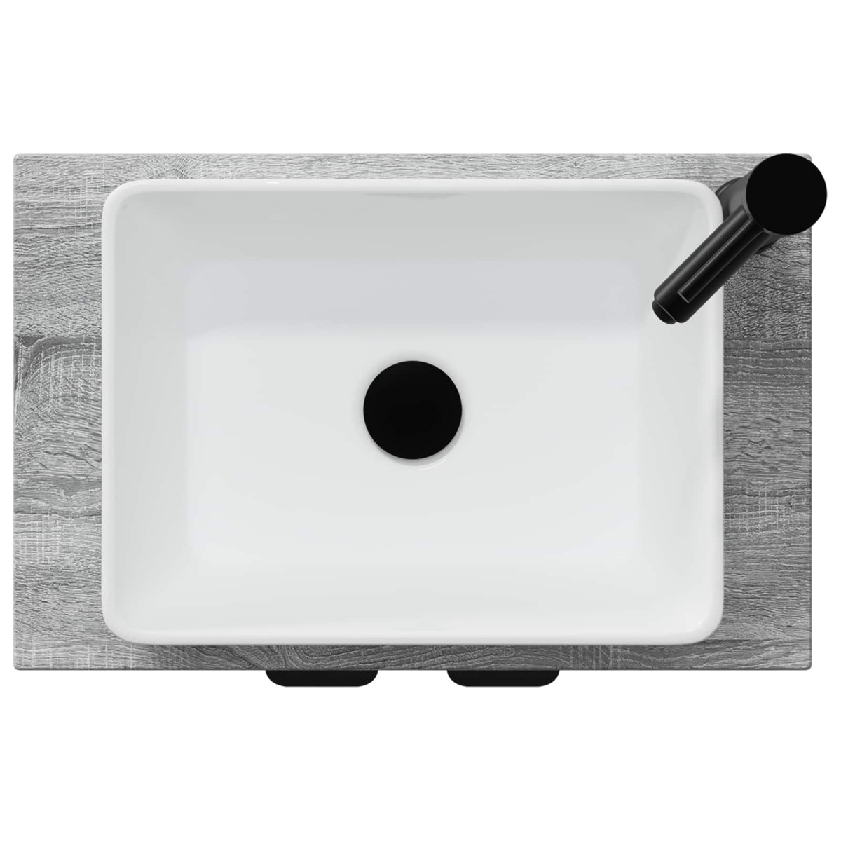 vidaXL Καθρέφτης μπάνιου με νιπτήρα Γκρι Sonoma 54 x 35 x 83 εκ