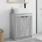 vidaXL Καθρέφτης μπάνιου με νιπτήρα Γκρι Sonoma 54 x 35 x 83 εκ