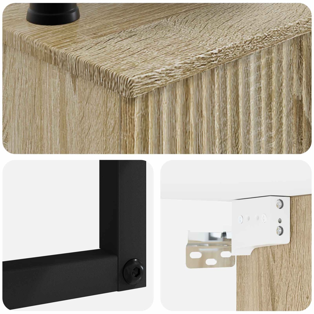 vidaXL Νιπτήρας Τοίχου Sonoma Δρυς 40 x 35 x 39 εκ. Επεξεργασμένο Ξύλο
