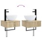 vidaXL Νιπτήρας Τοίχου Sonoma Δρυς 40 x 35 x 39 εκ. Επεξεργασμένο Ξύλο