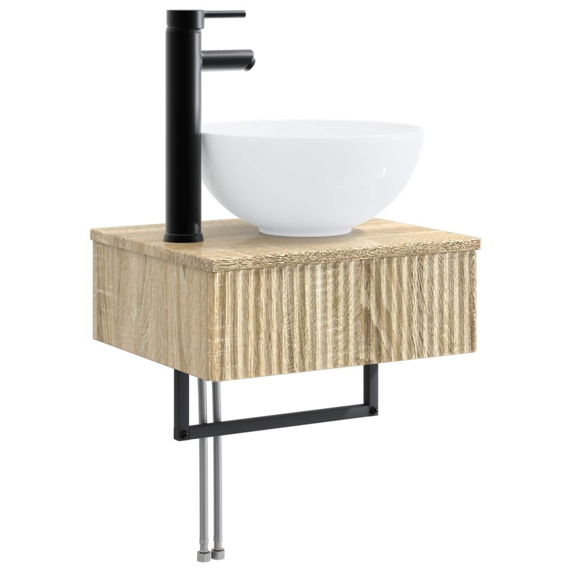 vidaXL Νιπτήρας Τοίχου Sonoma Δρυς 40 x 35 x 39 εκ. Επεξεργασμένο Ξύλο
