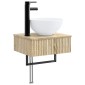 vidaXL Νιπτήρας Τοίχου Sonoma Δρυς 40 x 35 x 39 εκ. Επεξεργασμένο Ξύλο