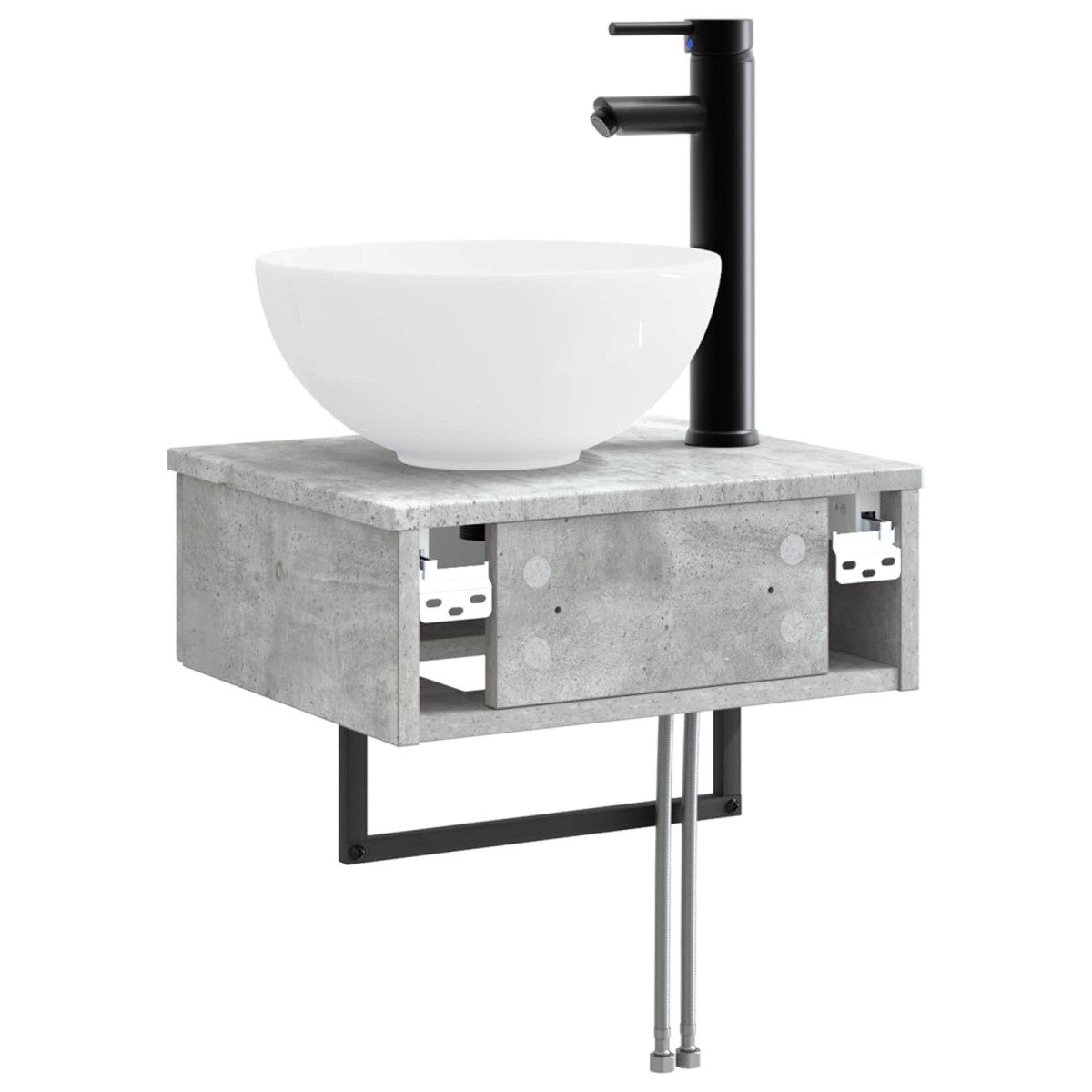 vidaXL Νιπτήρας Τοίχου Γκρι Σκυροδέματος 40 x 35 x 39 εκ.