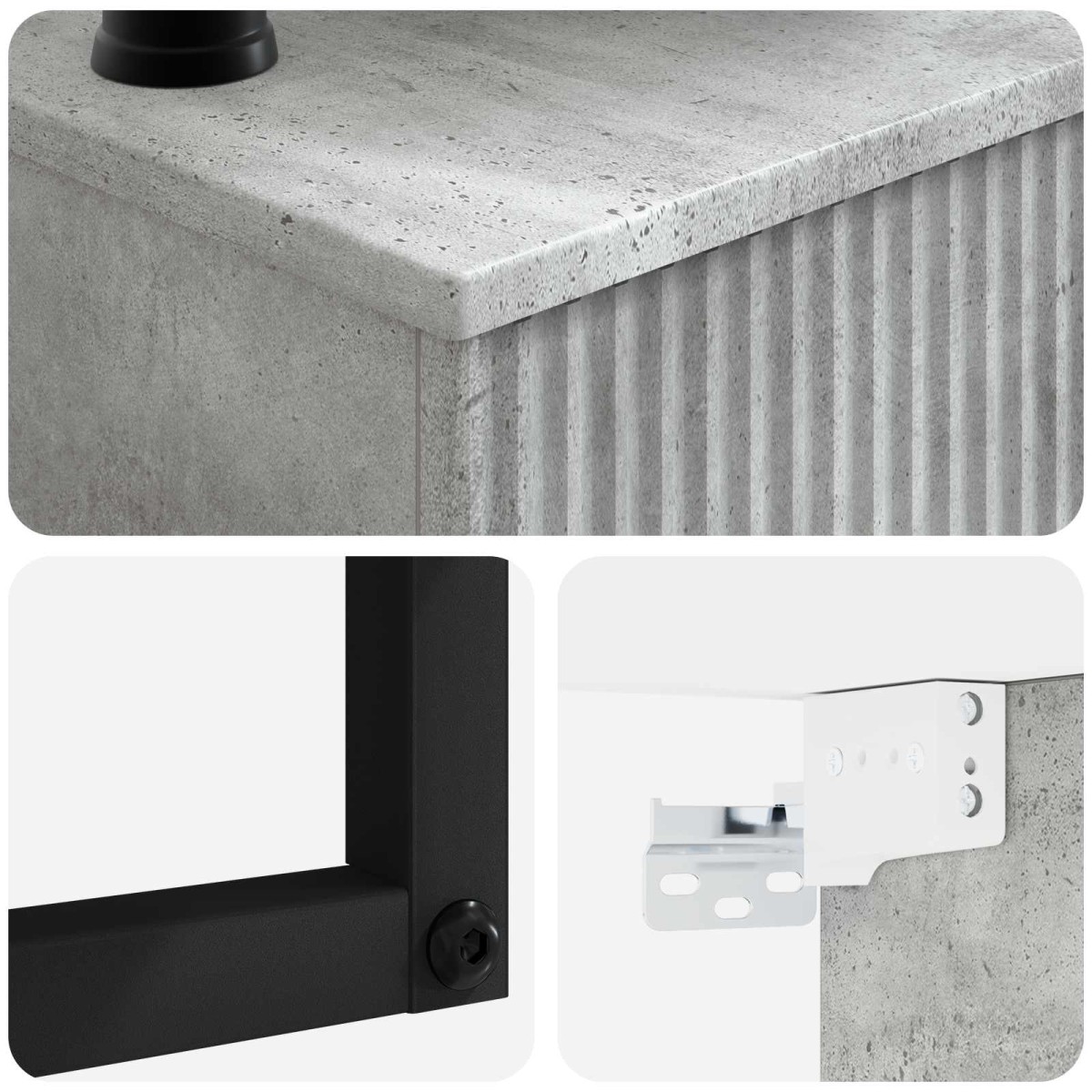 vidaXL Νιπτήρας Τοίχου Γκρι Σκυροδέματος 40 x 35 x 39 εκ.