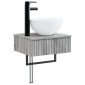 vidaXL Νιπτήρας Τοίχου Γκρι Sonoma 40 x 35 x 39 εκ. Επεξεργασμένο Ξύλο