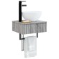 vidaXL Νιπτήρας Τοίχου Γκρι Sonoma 40 x 35 x 39 εκ. Επεξεργασμένο Ξύλο