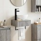 vidaXL Νιπτήρας Τοίχου Γκρι Sonoma 40 x 35 x 39 εκ. Επεξεργασμένο Ξύλο