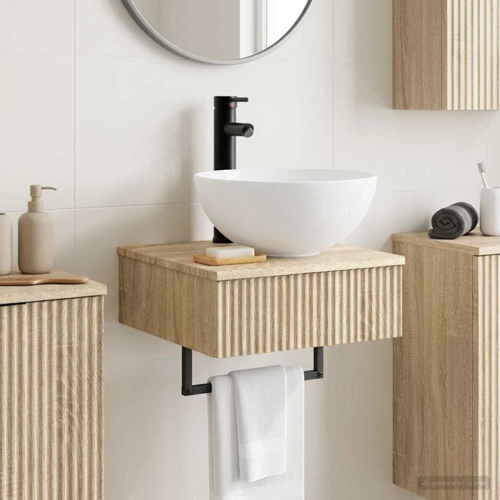 vidaXL Νιπτήρας Τοίχου Sonoma Δρυς 40 x 41 x 40,5 εκ