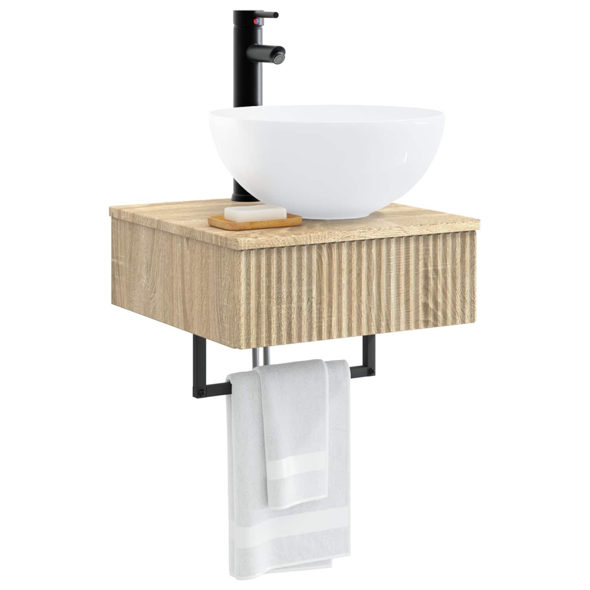 vidaXL Νιπτήρας Τοίχου Sonoma Δρυς 40 x 41 x 40,5 εκ