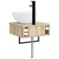 vidaXL Νιπτήρας Τοίχου Sonoma Δρυς 40 x 41 x 40,5 εκ