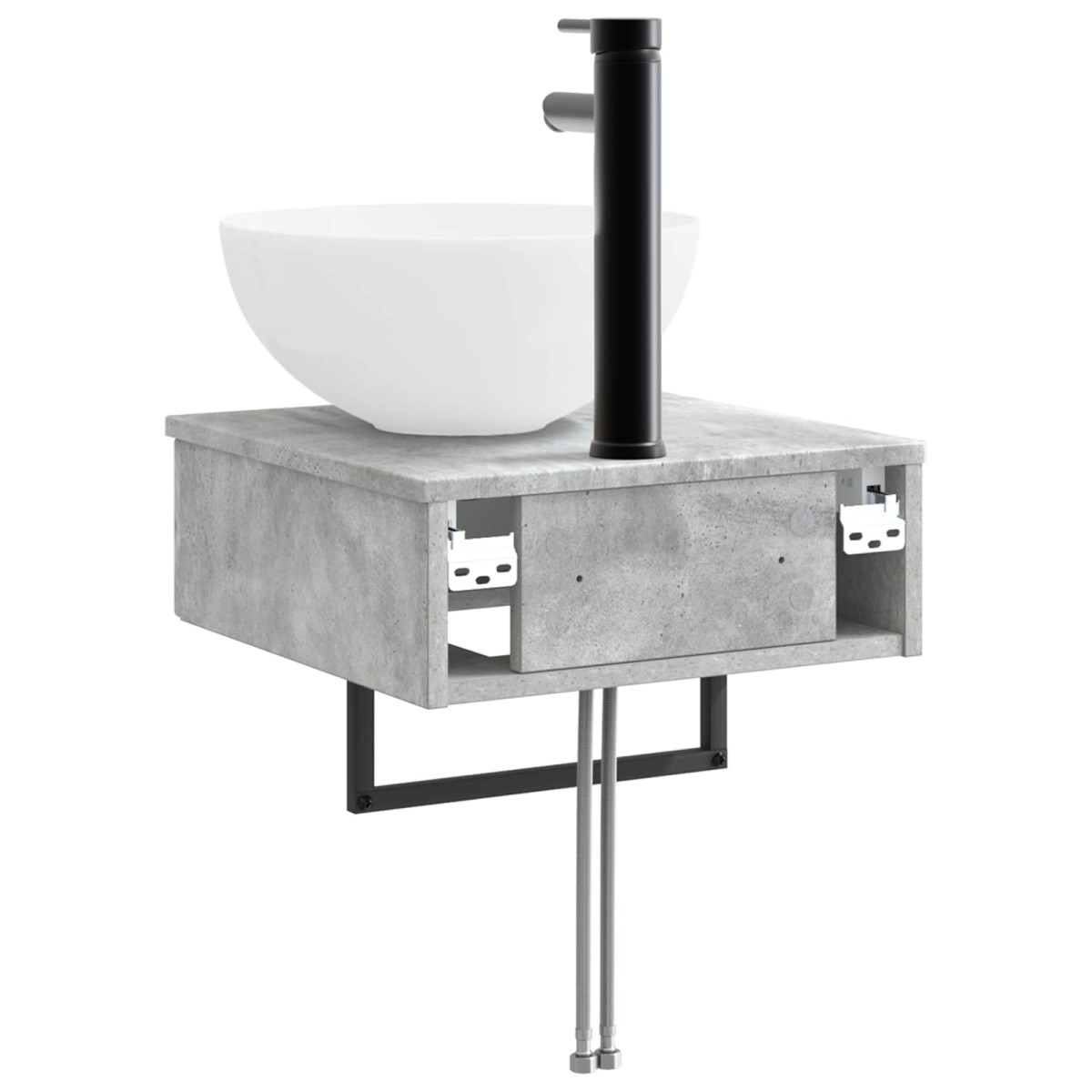 vidaXL Νιπτήρας Τοίχου Γκρι Σκυροδέματος 40 x 41 x 40,5 εκ