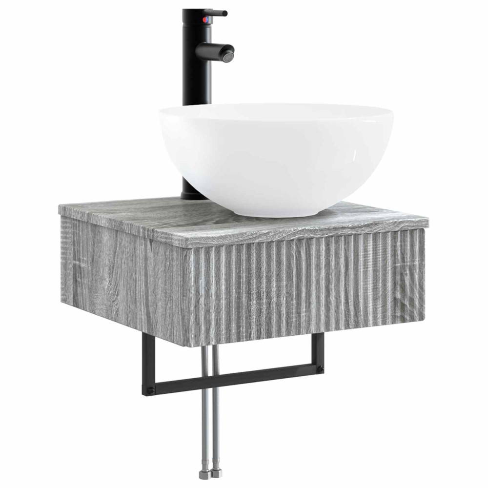vidaXL Νιπτήρας Τοίχου Γκρι Sonoma 40 x 41 x 40,5 εκ