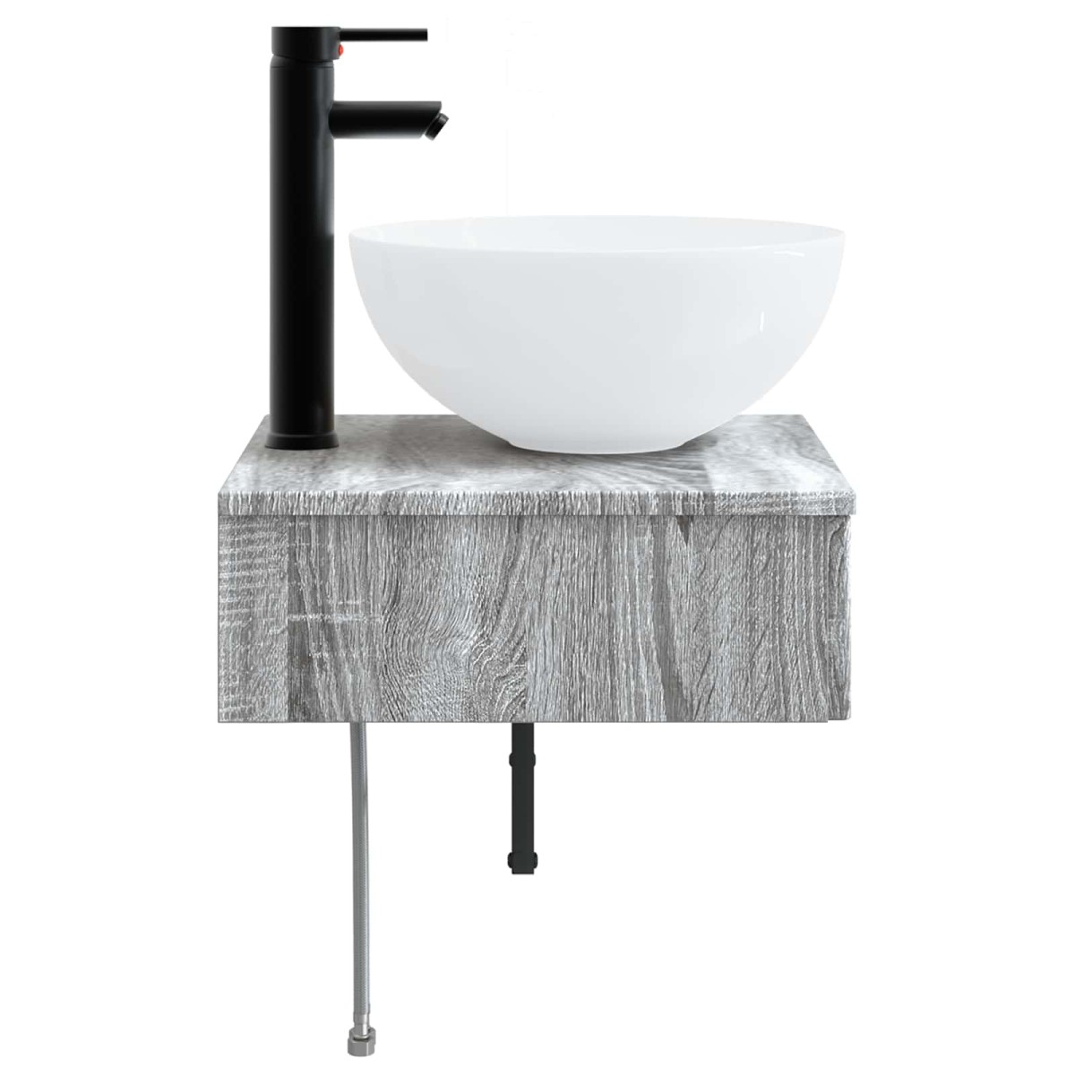 vidaXL Νιπτήρας Τοίχου Γκρι Sonoma 40 x 41 x 40,5 εκ