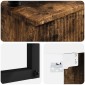 vidaXL Νιπτήρας Τοίχου Καπνισμένο Ξύλο Δρυός 53 x 35 x 39 εκ