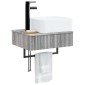 vidaXL Νιπτήρας Τοίχου Γκρι Sonoma 53 x 35 x 39 εκ Επεξεργασμένο Ξύλο