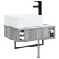 vidaXL Νιπτήρας Τοίχου Γκρι Sonoma 53 x 35 x 39 εκ Επεξεργασμένο Ξύλο
