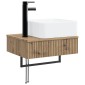 vidaXL Νιπτήρας Τοίχου Artisan Δρυς 53 x 35 x 39 εκ Επεξεργασμένο Ξύλο