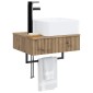 vidaXL Νιπτήρας Τοίχου Artisan Δρυς 53 x 35 x 39 εκ Επεξεργασμένο Ξύλο