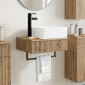 vidaXL Νιπτήρας Τοίχου Artisan Δρυς 53 x 35 x 39 εκ Επεξεργασμένο Ξύλο