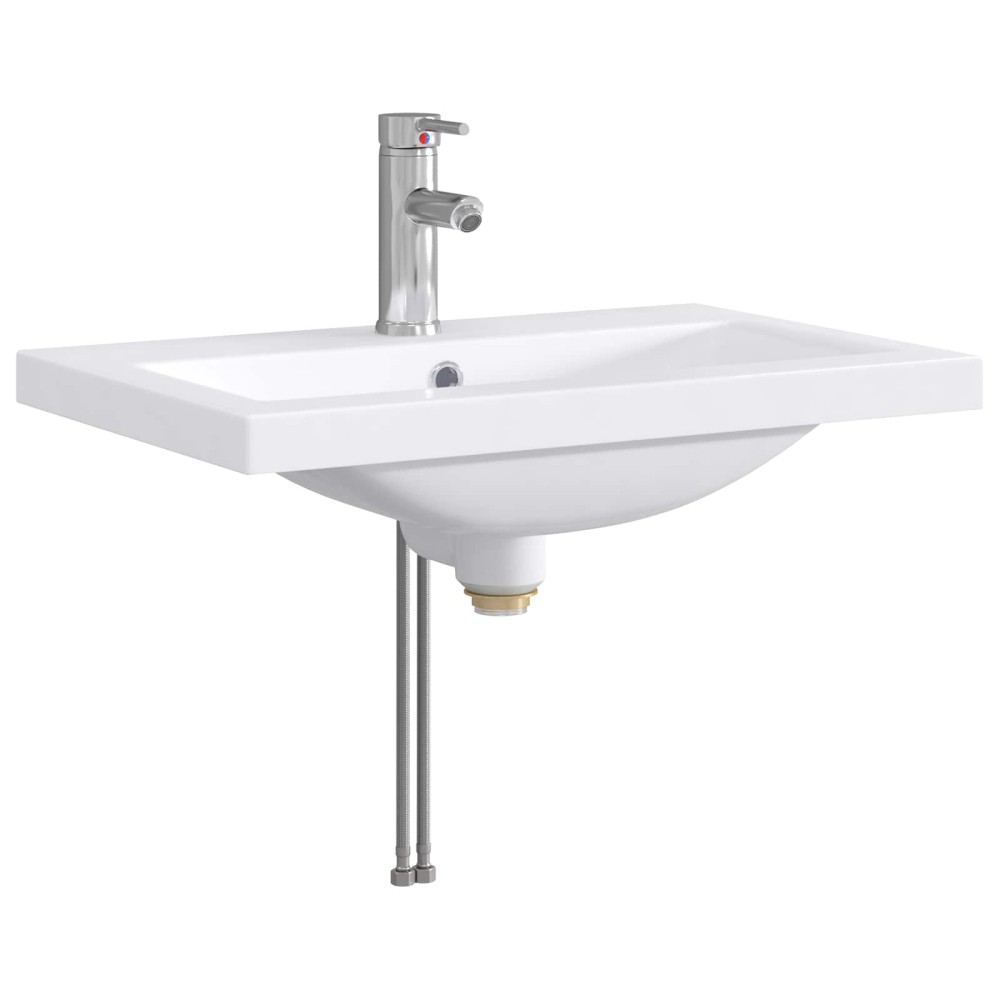 vidaXL Λεκάνη μπάνιου Χρωμέ 61 x 40 x 16,5 εκ. Μέταλλο