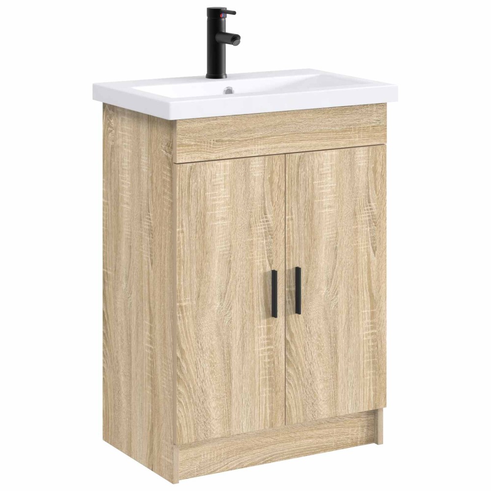 vidaXL Λεκάνη μπάνιου Ματ Μαύρο 61 x 40 x 16,5 εκ. Μέταλλο