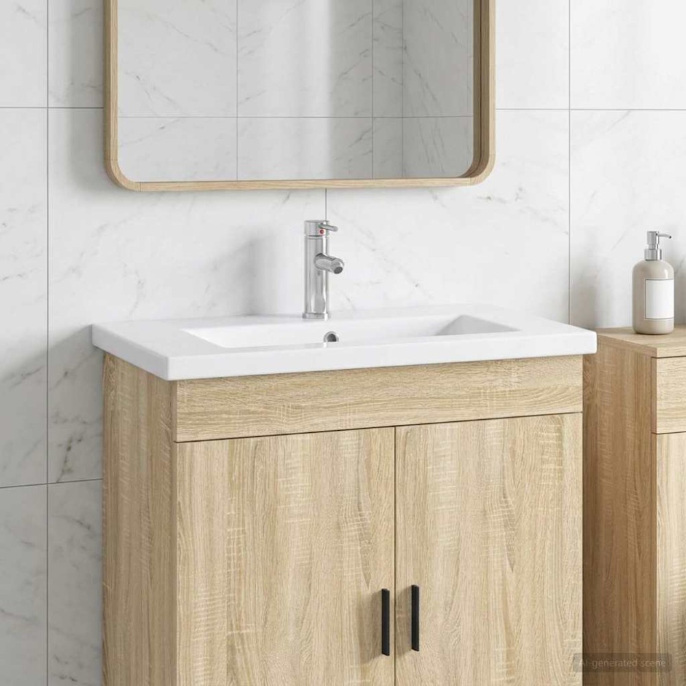 vidaXL Λεκάνη μπάνιου Χρωμέ 81 x 40 x 17,5 εκ. Μέταλλο