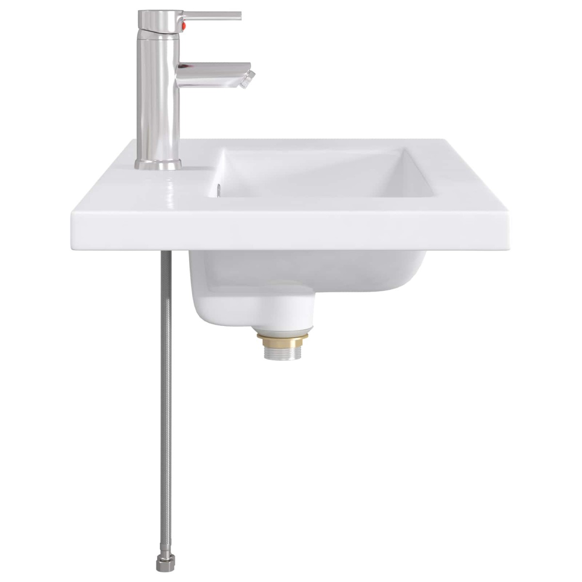 vidaXL Λεκάνη μπάνιου Χρωμέ 81 x 40 x 17,5 εκ. Μέταλλο