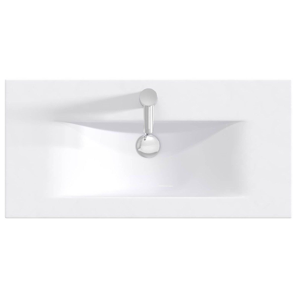 vidaXL Λεκάνη μπάνιου Χρωμέ 81 x 40 x 17,5 εκ. Μέταλλο