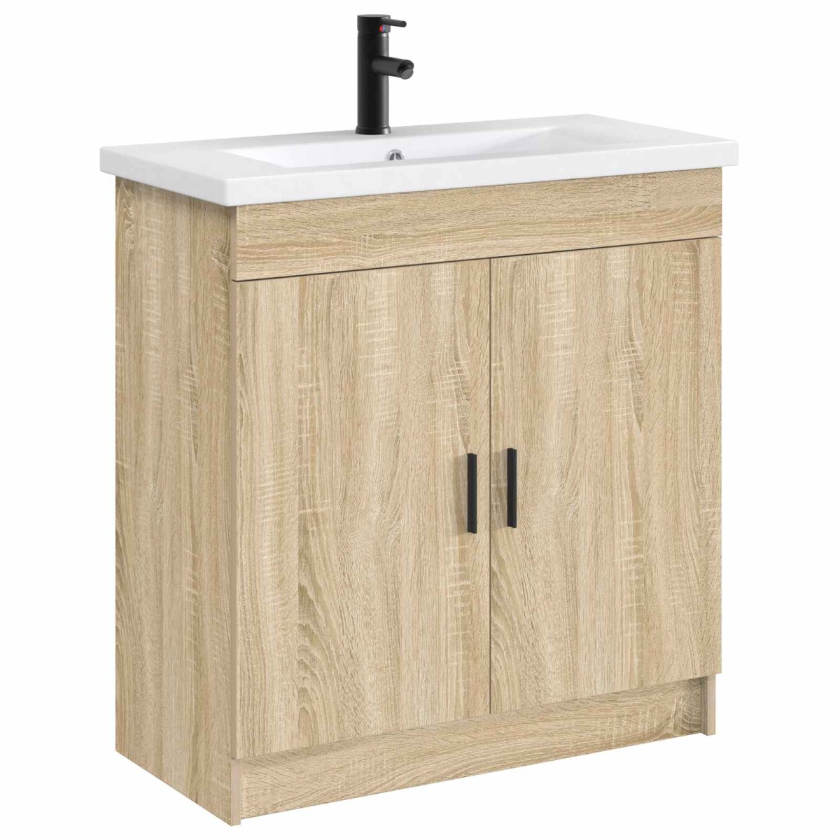 vidaXL Λεκάνη μπάνιου Ματ Μαύρο 81 x 40 x 17,5 εκ. Μέταλλο