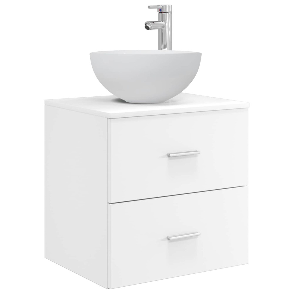 vidaXL Επιτοίχια Λεκάνη Έπιπλο Λευκό 49,5 x 41 x 64,5 εκ