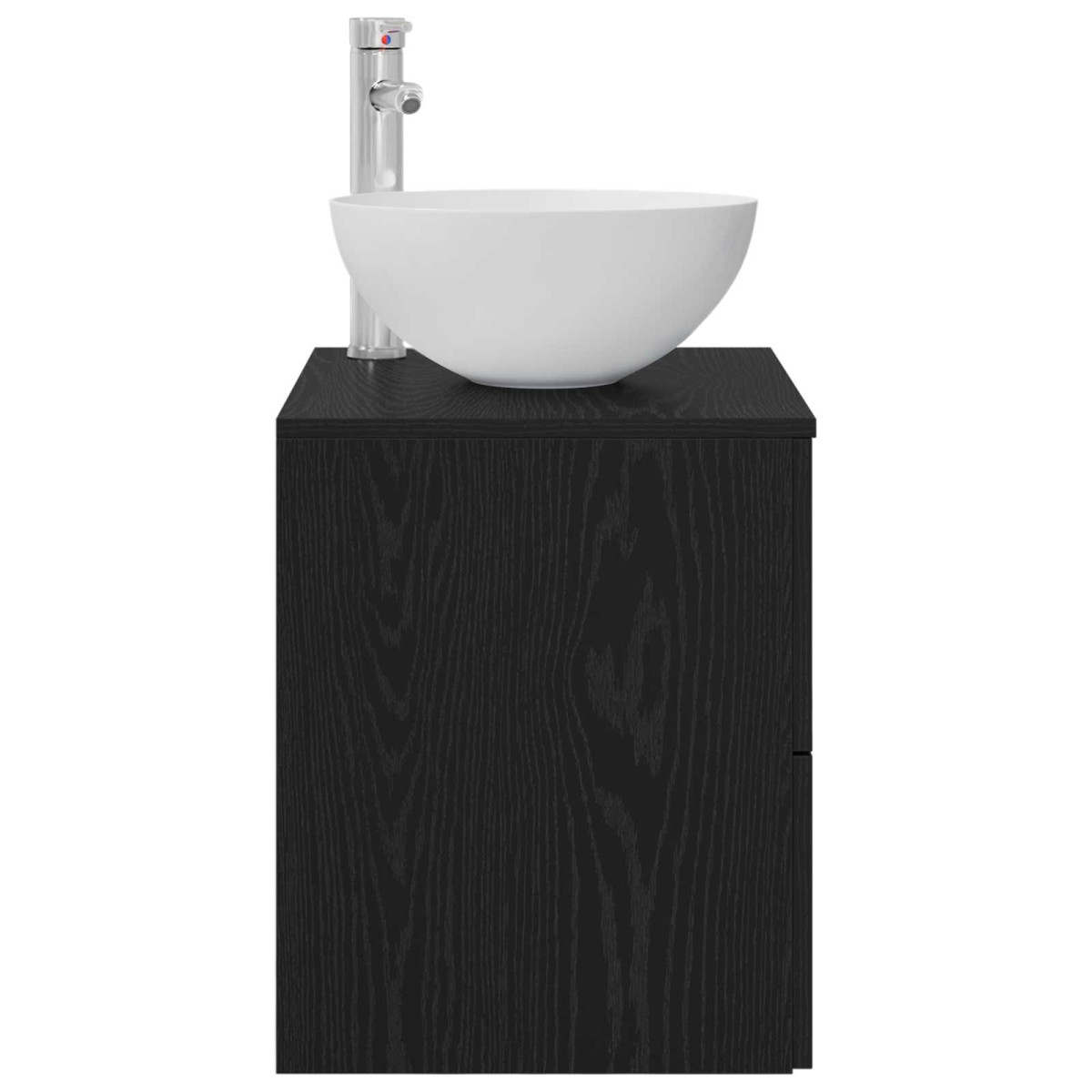 vidaXL Επιτοίχια Λεκάνη Έπιπλο Μαύρη Δρυς 49,5 x 41 x 64,5 εκ